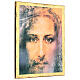 Impression bois Saint Suaire visage de Jésus 45x35 cm s3