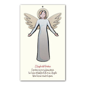 Angel of Forgiveness, hanging picture of white wood