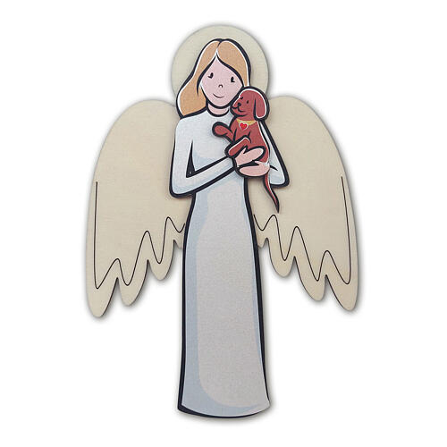 Engel der kleinen Tiere – Wandbild aus Holz und Karton zum Aufhängen 3