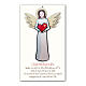 Angel of Mums, hanging picture of white wood s1