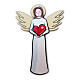 Angel of Mums, hanging picture of white wood s3