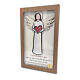 Angel of Mums, hanging picture of white wood s4