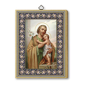 Small picture of Saint Joseph with Child 20x15 in wood