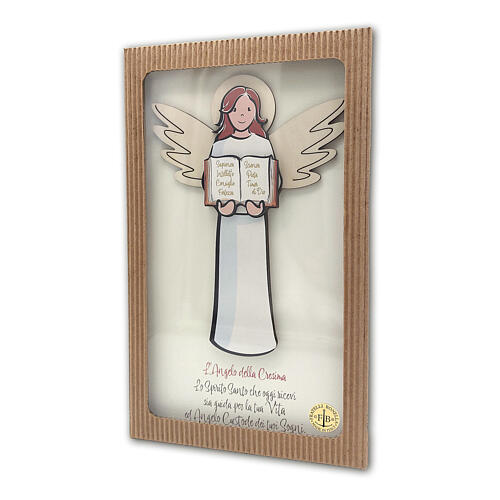 Confirmation angel, wooden picture to hang 4