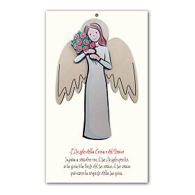 Angel of Joy and Hope, wooden picture to hang