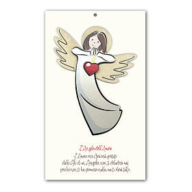 Angel of Love, wooden picture to hang