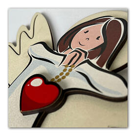 Angel of Love, wooden picture to hang