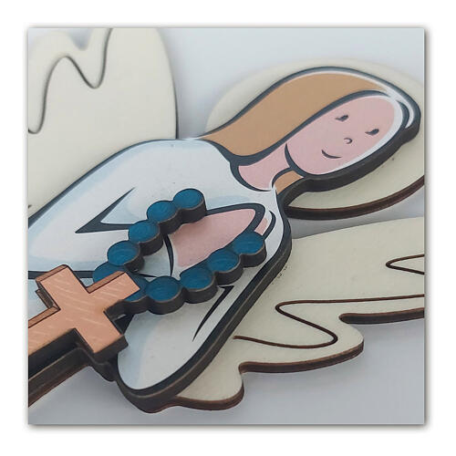 Engel des Gebets – Engel aus Holz auf Karton zum Aufhängen 2