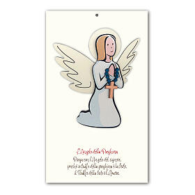 Angel of Prayer, wooden picture to hang