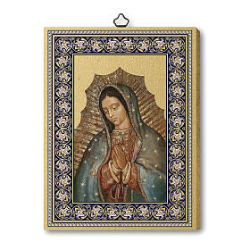 Quadretto da appendere Guadalupe tavola legno 20x15 cm