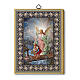 Wooden picture of guardian angel and children to hang 20x15 cm s1