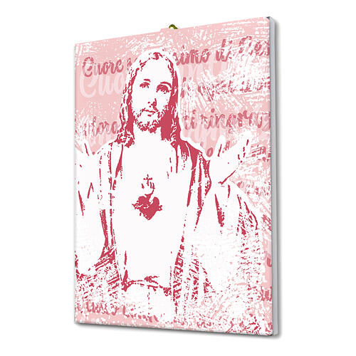 Lienzo Sagrado Corazón de Jesús 25x20 cm 2