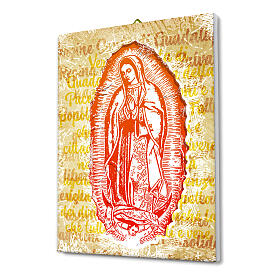 Lienzo de pintura Virgen de Guadalupe 25x20 cm