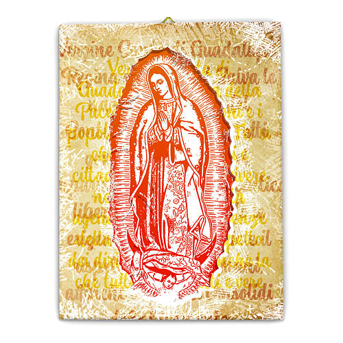 Lienzo de pintura Virgen de Guadalupe 25x20 cm 1