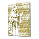Gedrucktes einfarbiges Leinwandbild mit Heiliger Franziskus von Assisi 25x20 cm s2