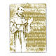 Tela stampata monocolore San Francesco d'Assisi 25x20 cm s1