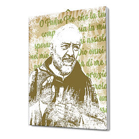 Toile Padre Pio 25x20 cm
