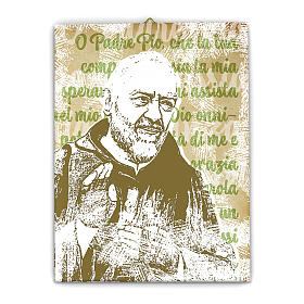 Padre Pio pictorial canvas 25X20 cm