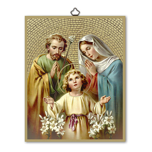 Holy Family picture with gold background 25X20 cm 1