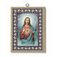 Tableau Sacré-Coeur de Jésus imprimé sur planche 15x20 cm s1