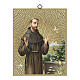 Saint Francis picture with golden background mosaic 20x25 cm s1