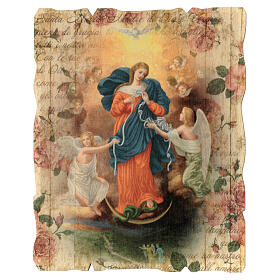 Vintage painting Our Lady of the Knots 10x15 cm