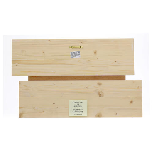 Bassorilievo Ultima Cena in legno di faggio  55x32 cm 4