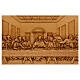 Last Supper Bas-relief in beech wood 55x32 cm s2