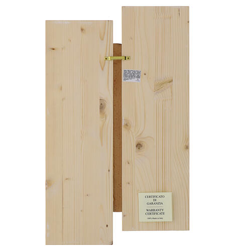 Bassorilievo Sant'Antonio legno faggio sostegno abete bianco 55x32 cm 4