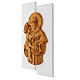 Bassorilievo Sant'Antonio legno faggio sostegno abete bianco 55x32 cm s3