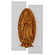 Bajorrelieve Virgen Guadalupe madera maciza 55x32 cm s1