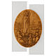 Bassorilievo Madonna di Fatima legno massello 55x32 cm s1