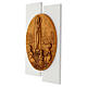 Bassorilievo Madonna di Fatima legno massello 55x32 cm s3