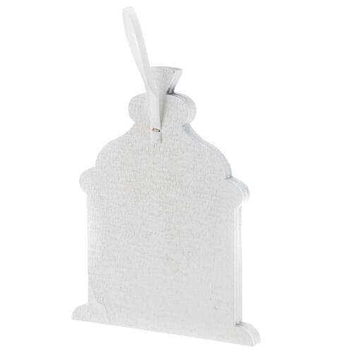 Weihnachtslaterne aus Pappelholz im Shabby-Chic-Stil, Geburt Christi, 15 × 10 cm 3