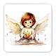 Angel with candle picture with gift box, 10x10 cm s1