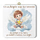 Quadro em madeira com anjo segurando estrela presente 20x20 cm s1