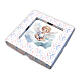 Blonde little angel sitting on a cloud, gift box, 4x4 in s2
