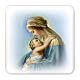 Madonna with Child wooden picture, 4x4 in, gift box s1