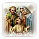 Quadretto in legno con scatola Sacra Famiglia 10x10 cm s1
