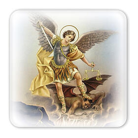 Saint Michael picture with gift box 10x10 cm