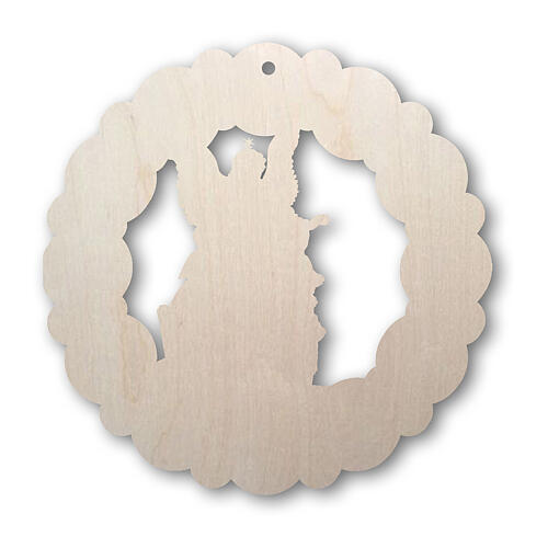 Quadro redondo Anjo da Guarda azul 10 cm 3