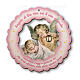 Round pink frame with angel lantern, 5 in s1
