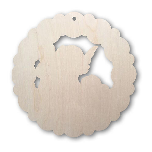 Quadro redondo cor-de-rosa com anjo lanterna 10 cm 3