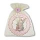 Tableau rose rond ange sur pont 10 cm s2