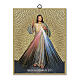 Quadretto in legno Gesù Misericordioso 25x20 cm s1