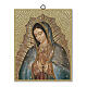 Madonna di Guadalupe quadretto legno 25x20 cm s1