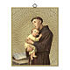 Saint Antoine avec Enfant tableau bois 25x20 cm s1