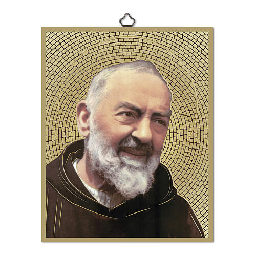 Tavoletta MDF Padre Pio 25x20 cm 1
