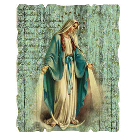 Madonna Miracolosa quadretto vintage 15x10 cm