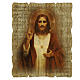 Cuadrito Sagrado Corazón de Jesús vintage 15x10 cm s1